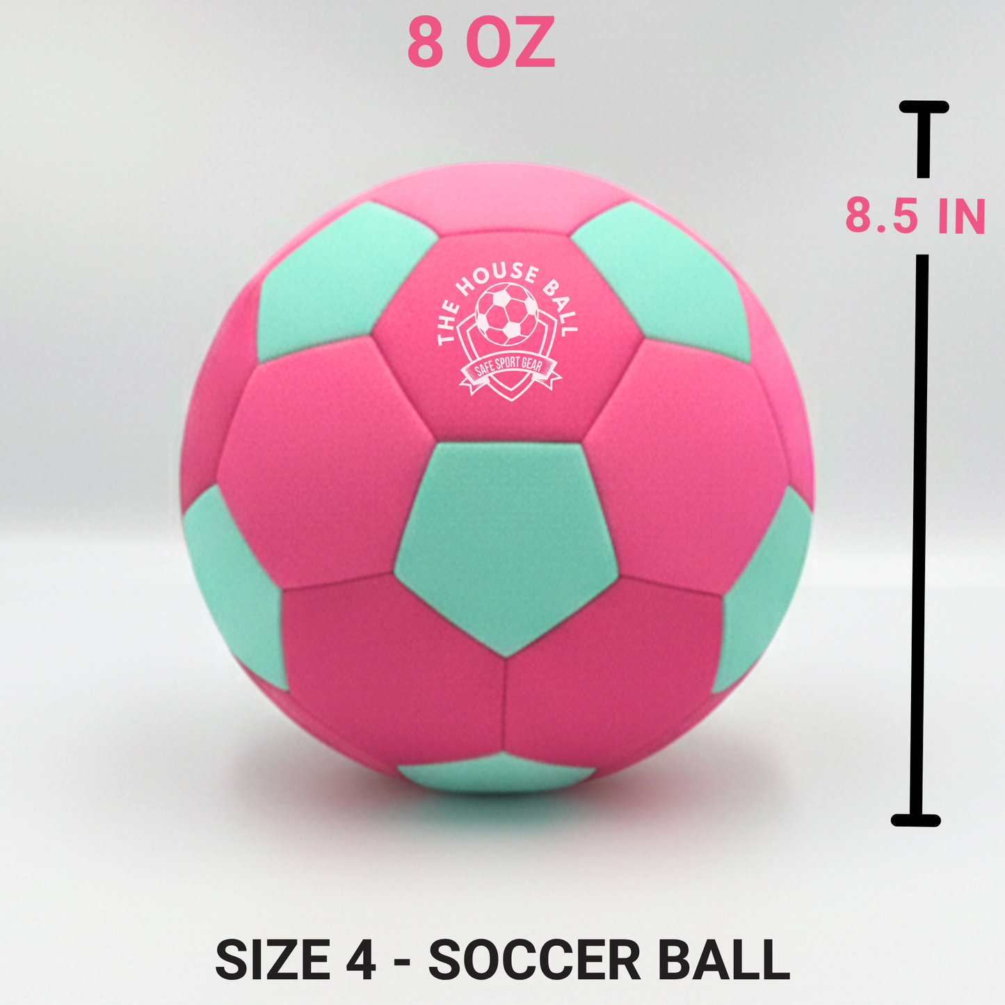 The Pink House Ball - The Original Soft and Safe Soccer Ball Size 4