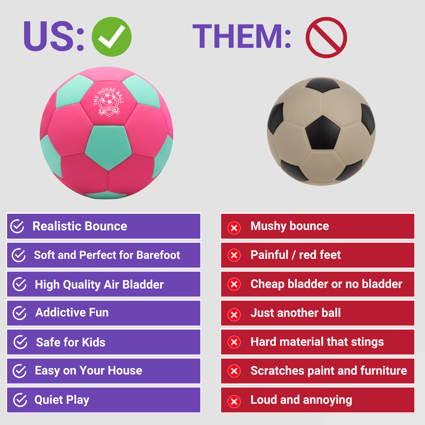 The Pink House Ball - The Original Soft and Safe Soccer Ball Size 4