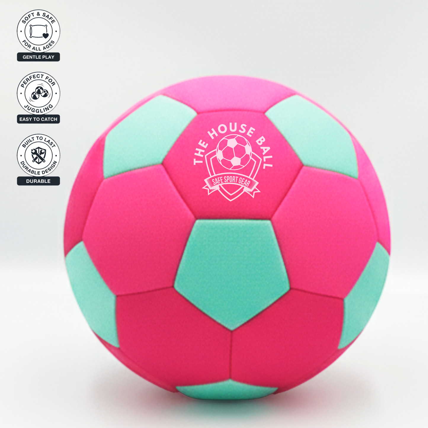 The Pink House Ball - The Original Soft and Safe Soccer Ball Size 4