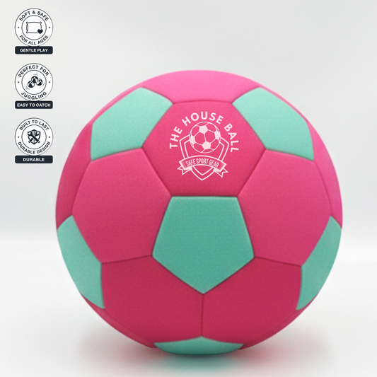 The Pink House Ball - The Original Soft and Safe Soccer Ball Size 4