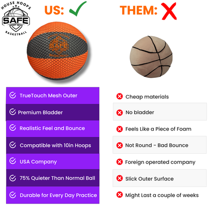 HouseHoops Basketball - Size 6 - Soft Indoor Basketball with Realistic Feel and Bounce