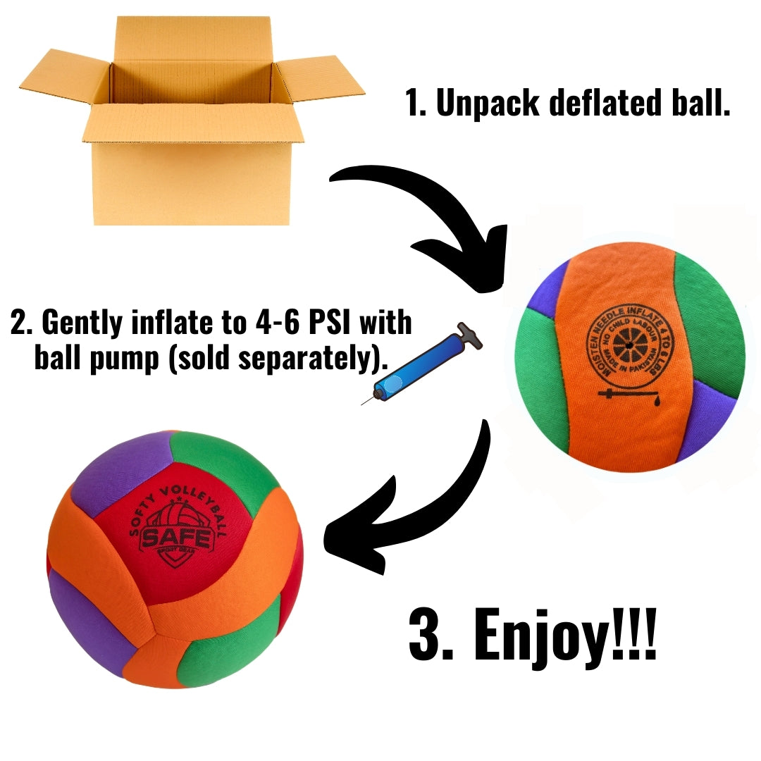 Softy Volleyball - Super Soft Volleyball Designed for Inside Your House