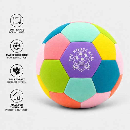 The House Ball - EE - The Original Soft and Safe Soccer Ball Size 4