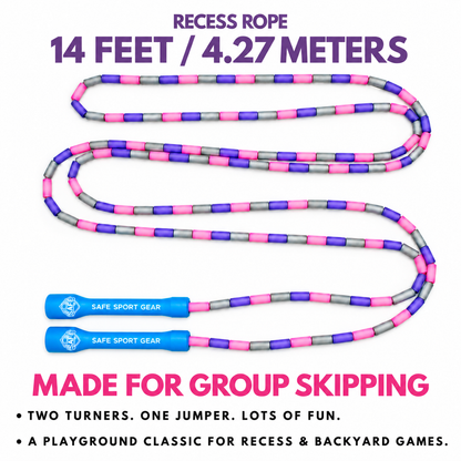 14-foot Recess Rope length graphic for group skipping; 4.27 meters, with one rope included per purchase.